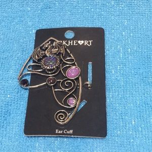 Ear cuff black heart hot topic.